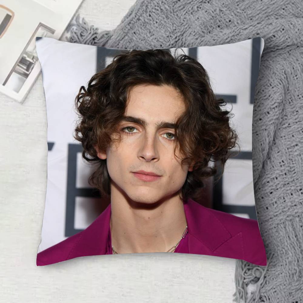 TTimothee Chalamet Doublesided Printed Square Decorative Cushion Cover for Sofa Living Room Home Decor