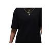 Jordan Logo Buchstaben Rundhals Locker Kurzarm Atmungsaktives T-Shirt Damen Tops Schwarz IH0834010