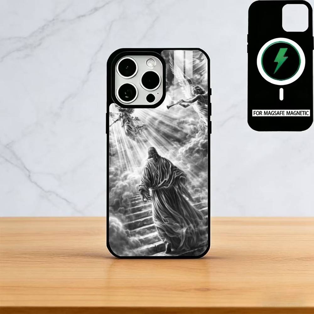 

Чехол для телефона «Сын Божий Иисус Крест Святой Свет» для iPhone 17, 16, 15, 14, 13, 12, 11 Plus, Pro, магнитный с Magsafe, беспроводная зарядка iPhone14Pro