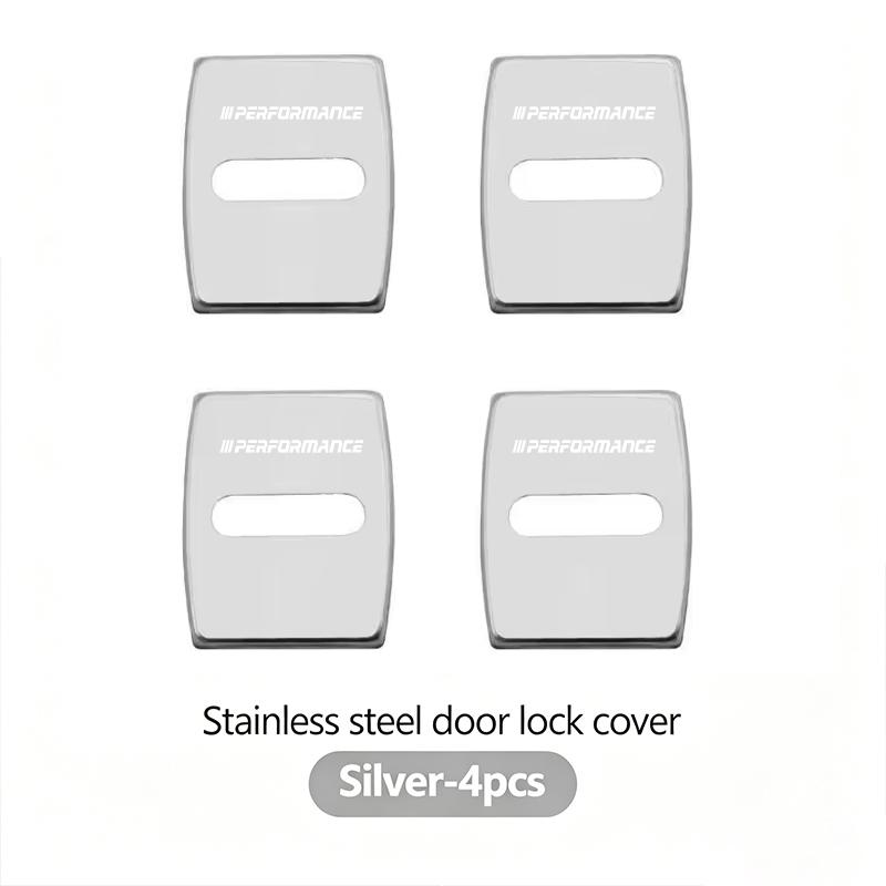 FA54Pcs Zinc Alloy  Car Door Lock Buckle Protection Cover Anti-Collision Shock Absorbing Cushion Stickers For BMW G80 G06 G07 G42 G