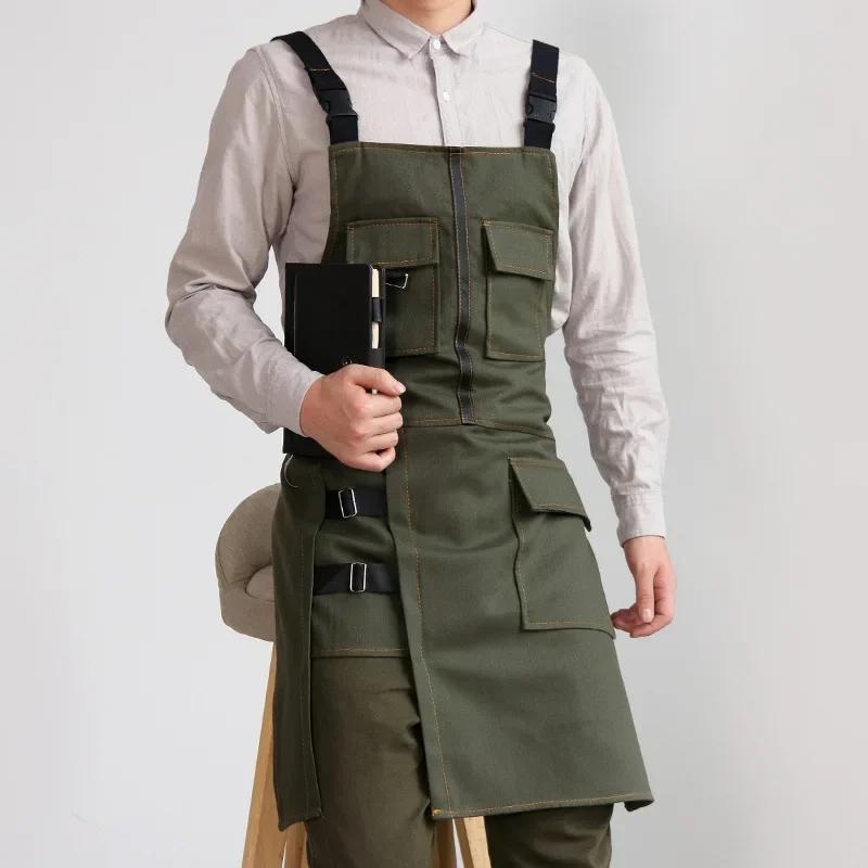 2026 Heavy Duty Denim Apron Unisex for Barista Hairstylist Gardener Waiter Workwear