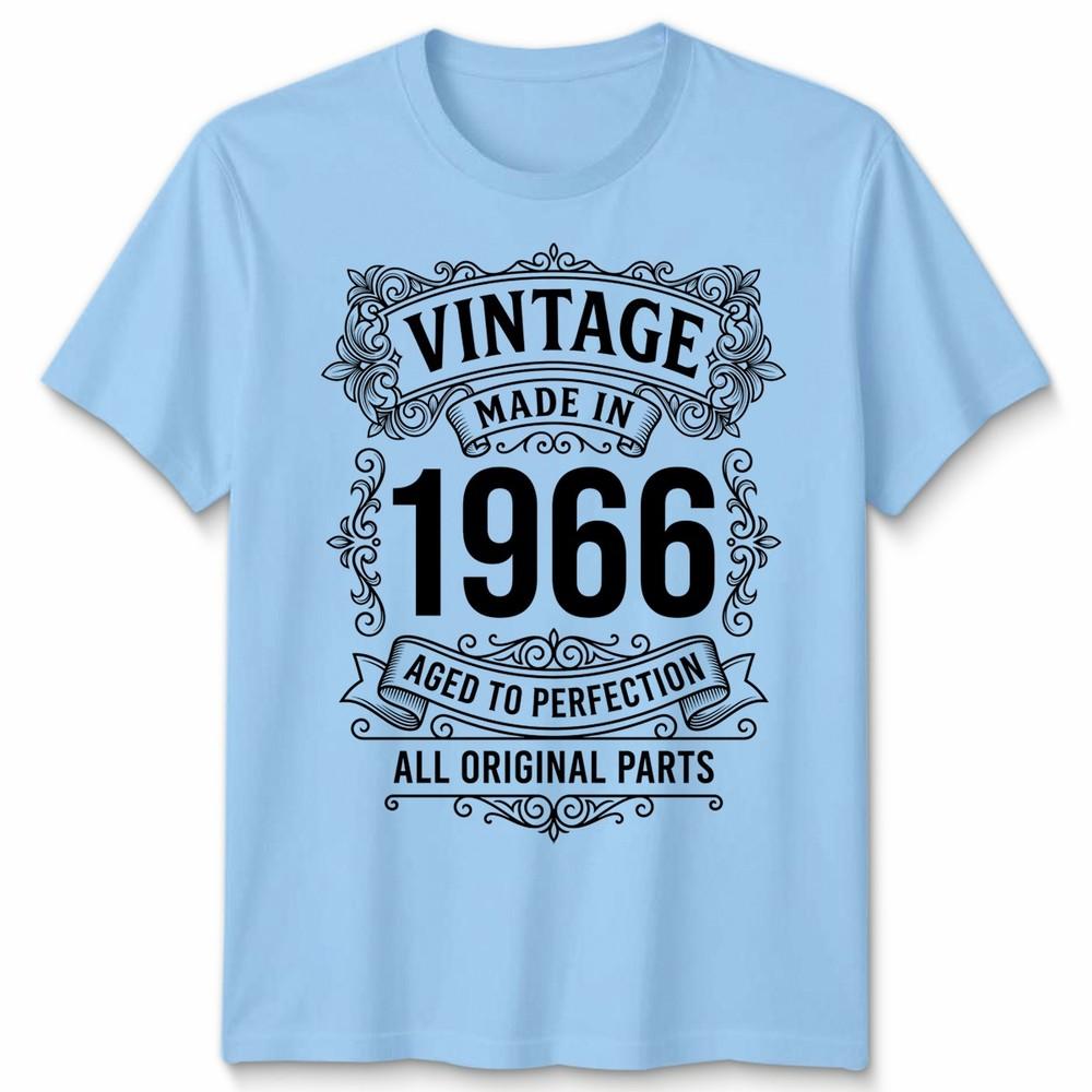 Unisex 60th Birthday Gift T Shirt All Original Parts Born In 1966 S