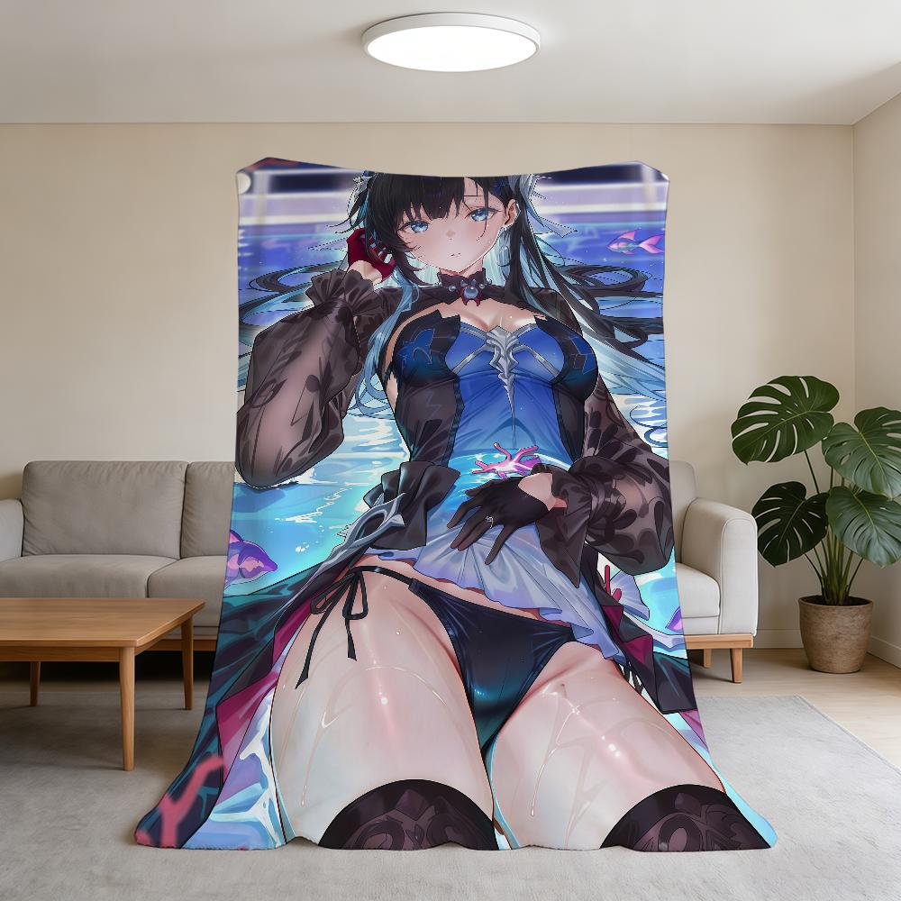 

Blanket Super Warm Comfortable Plush Throw Rail Game Honkai Blanket Star Child Home Sofa Bedroom Hysilens Gift 75x90cm