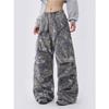 American Retro Camouflage Wide-leg Overalls Trendy Brand Loose Reverse Wear Design Sense