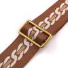 Ma Huang Shi Adjustable 4.5CM Wide Brown Vintage Chain Pattern Bag Strap MHS-F-49