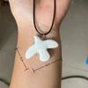 Metal Necklace White Peace Dove Earrings New Pendant  for Women