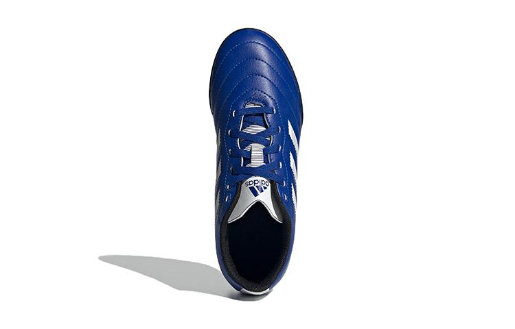 Adidas VIII TF J Synthetic Leather Slip Resistant Abrasion Resistant Low top Kids' Soccer Shoes Blue GW6161