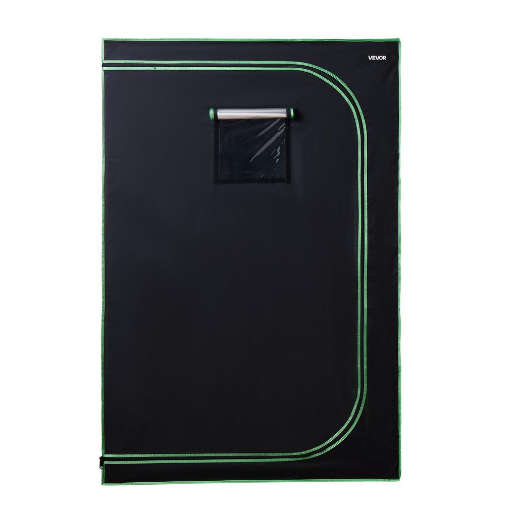 VEVOR Indoor Grow Tent, 120 x 60 x 180 cm, 600D High Reflective Mylar, Indoor Plant Tent with Observation Window, Floor Tray & Zipper