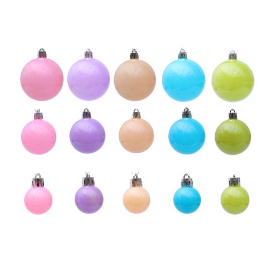 Christmas Ball Ornaments Colored Xmas Tree Hanging Balls Shatterproof Plastic Baubles for Holiday Party Decoration