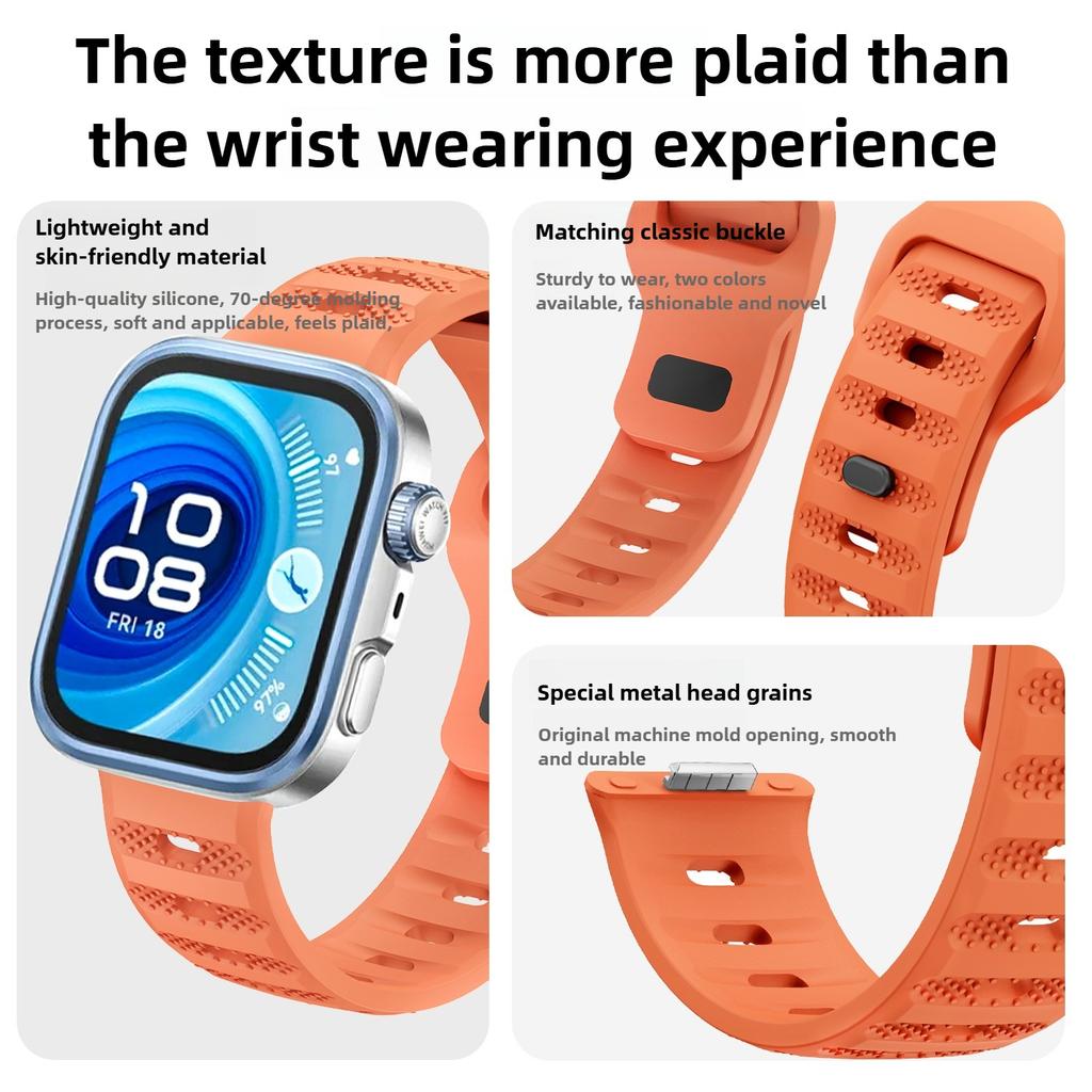 Watch Band for Huawei Watch Fit 4 Pro/Fit 4/Fit 3 Dot Texture Silicone Wrist Strap