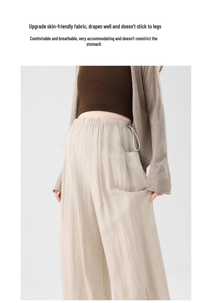 Spring-Summer 2026 Maternity Wide-Leg Pants - Comfortable, No Belly Tightening