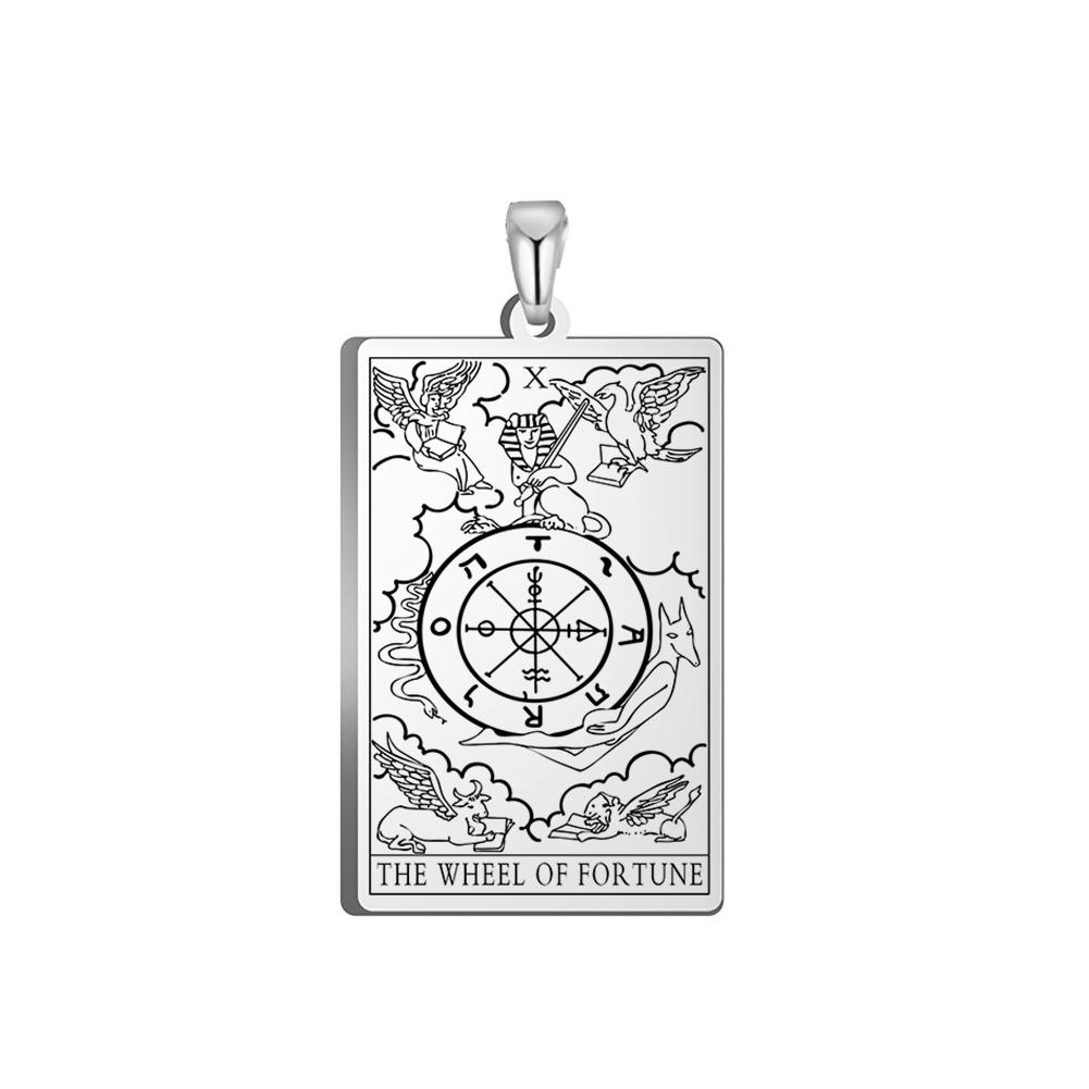 Dawapara The Major Arcana Tarot Cards Vintage Amulet Pendant for Necklaces Accessories Wholesale Stainless Steel