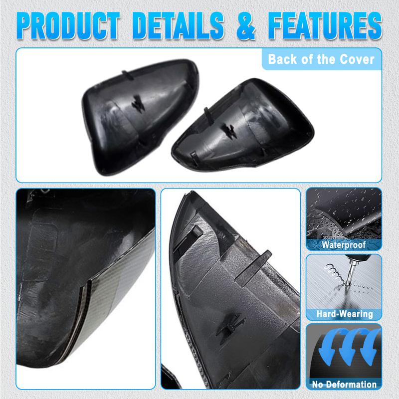 For Ford Focus MK4  - US version Carbon Fiber Pattern Mirror Case Black Side Wing Rearview Mirror Cover Trim LHD