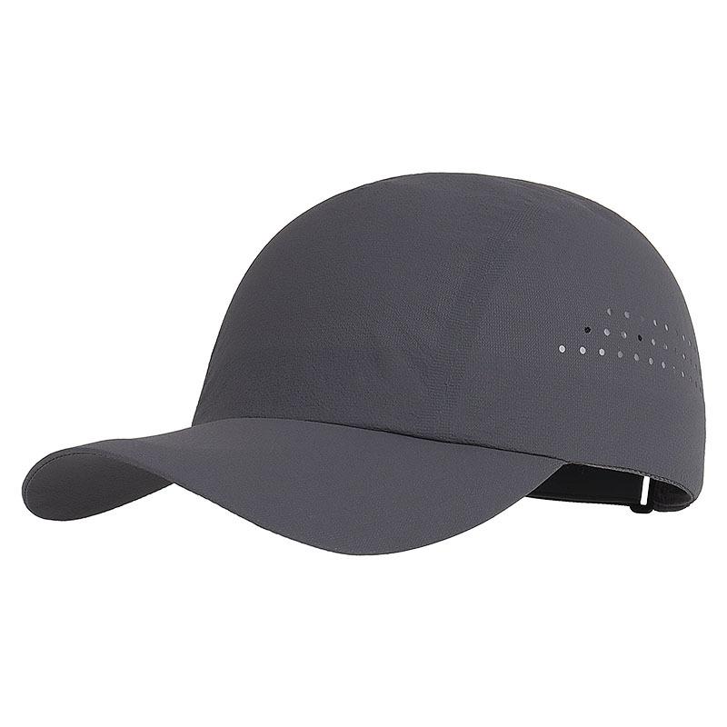 Summer Solid Color Light-brimmed Rubber Hat, Men s and Women s Thin Running Sports Breathable Sun Hat, Simple and Versatile Cap 2026 adjustable темно-серого