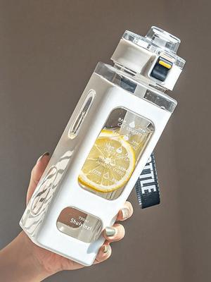 1 Piece White 700ml Sports Water Bottle, Portable Sippy Cup. Suitable for Outdoor, Sports, Cycling and Carrying!