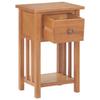 VidaXL Table à revues avec tiroir 35x27x55 cm Bois de chêne solide