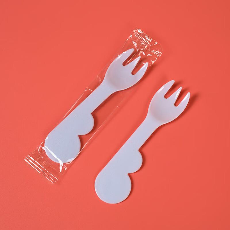 Disposable Individually Wrapped Cloud Fork & Spoon Set (100 Pcs)