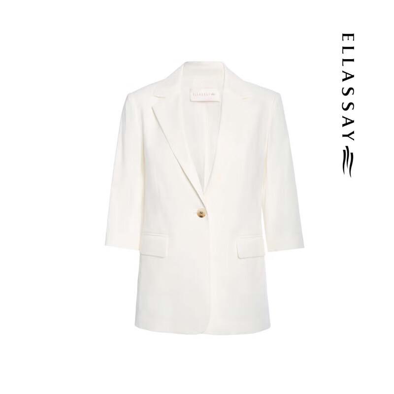 ELLASSAY Women's Minimalist Single-Button Blazer