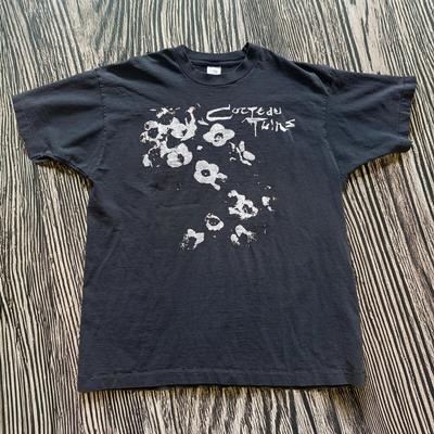 Vintage Cocteau Twins Aesthetic Flower Inspired Unisex Black T-shirt Size S-5XL