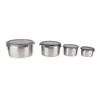 4Pcs Food Container with Lids Leakproof Reusable 304 Stainless Steel Food Storage Container for Lunc