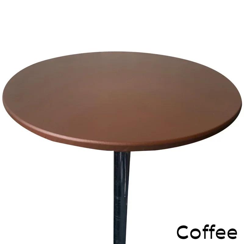 

Новый 60-140 см круглый свадебный стол чехол водонепроницаемый чехол обеденный стол маслостойкая эластичная скатерть натяжной свадебное украшение отель 60cm кофейный