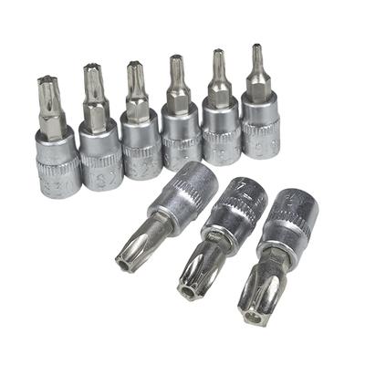 9 szt./zestaw 5-ramienny Torx Gwiazdowy Bit do Wkrętaka 1/4 cala Gniazdo Napędowe TS10-TS50 Narzędzia Ręczne Części Akcesoria