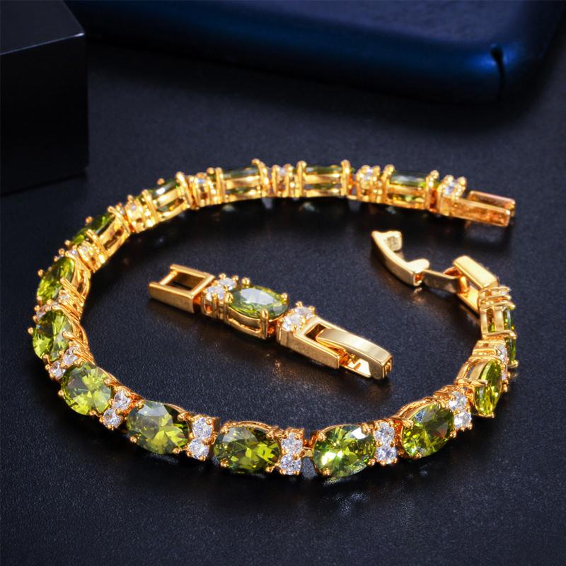 WWJ Luxury Wedding Jewelry Cubic Zirconia Tennis Bracelets Bangle