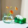 Creative Home Decor Acrylic Flower Bottle Creative Aesthetic Vase Flower Arrangement Container Nordic Shop Office Accessories Premium Quality