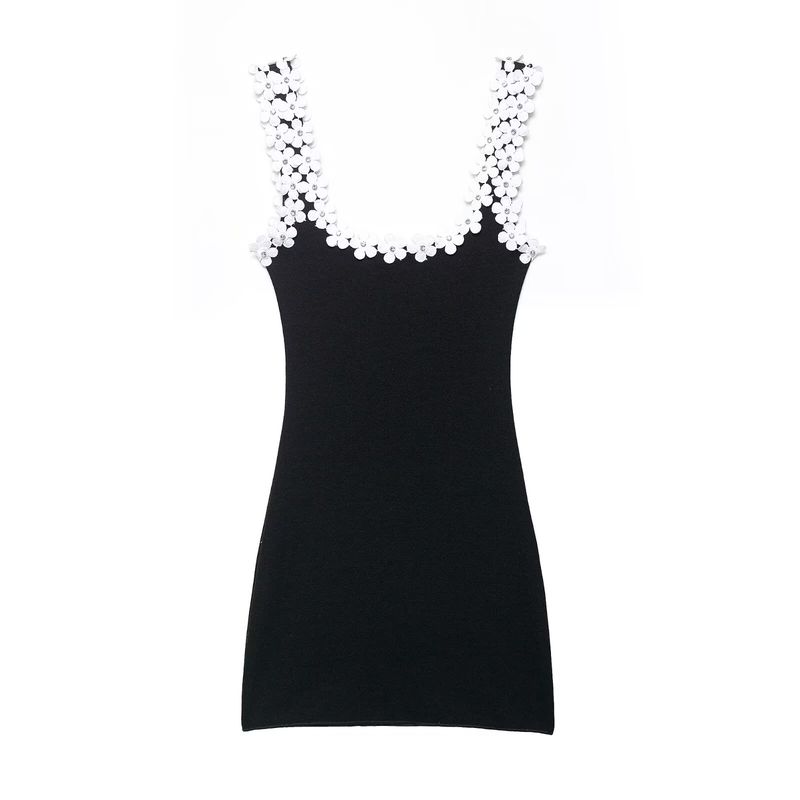 

Araltay New Arrival Fashion Style Women s Clothing Fashion All-Match Casual Flower Accessories Stretch Dress 5584137 Black L