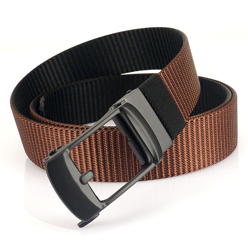 Otomatik Tokalı Naylon Bel Bantlı Yeni Erkek Seyahat Kemeri, Açık Hava Eğlence Çok Yönlü Çift Katmanlı Kalın Kemer