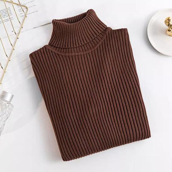Women Bottom Sweater Turtleneck Long Sleeve Slim Fit Knitting Tops
