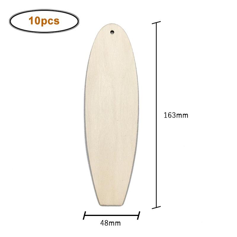 

10pcs/lot Wooden Plaques with Hole and Twine Rustic Wood Surfboard for For Kids DIY Wall Decor Craft Art Project Home Decor