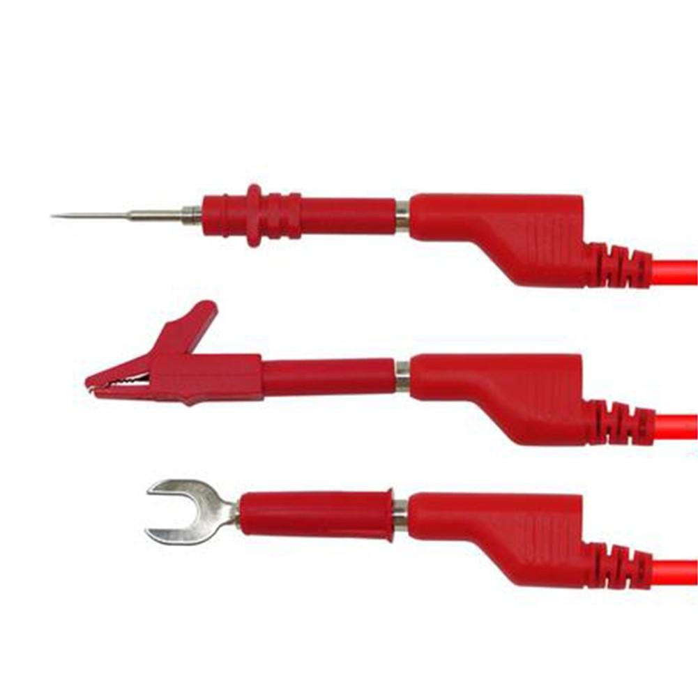 15PCS 4mm Stackable Banana Plug Test  Kit with For Alligator Clip Back Probe