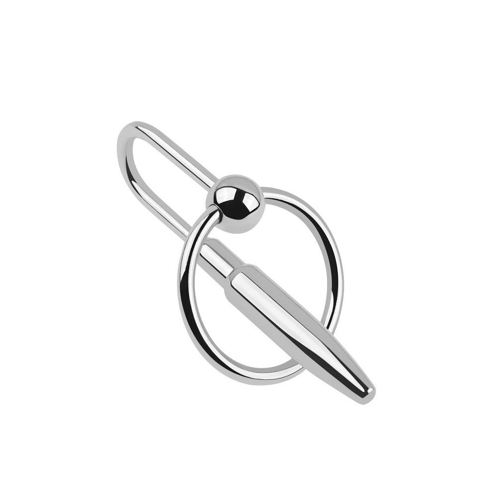Hollow Metal Urethral Plug with Eye Pull Bead - Adult Stimulation Toy