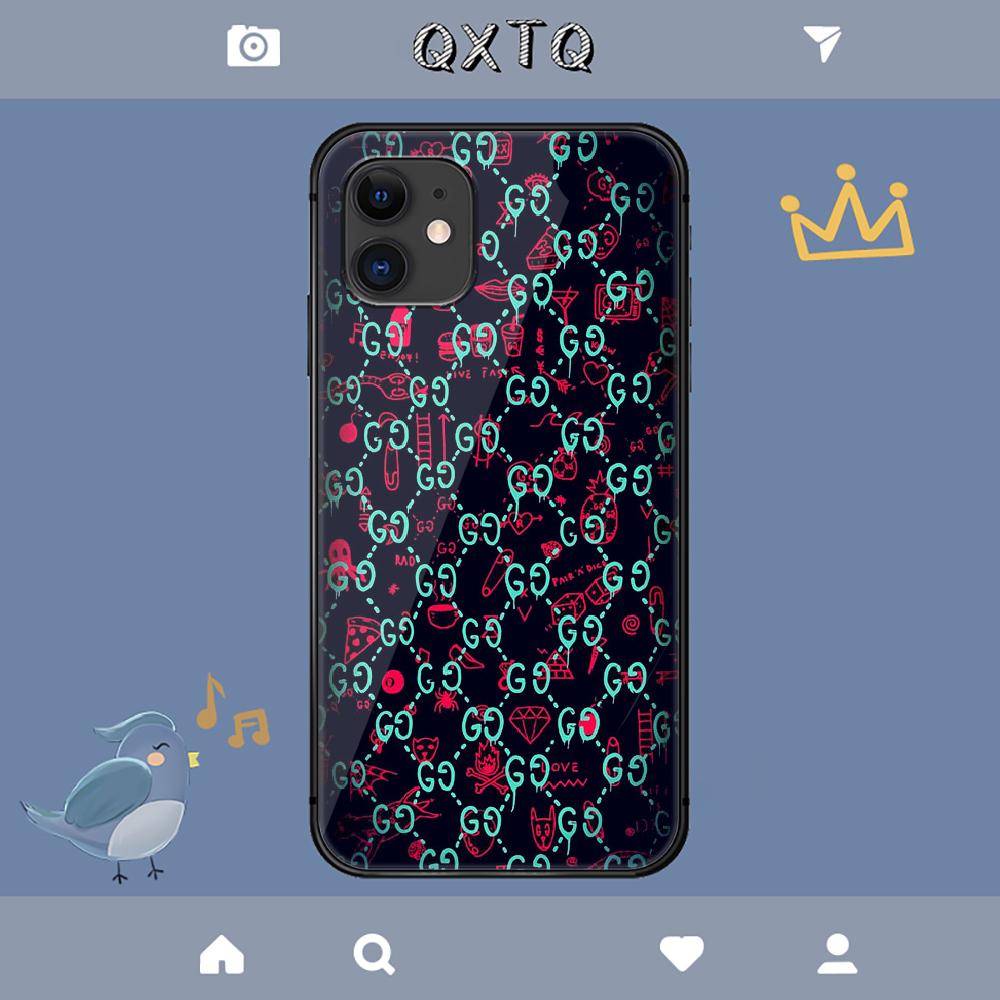 Custodia di lusso G-Guccis Fashion per iPhone Samsung Galaxy Redmi Note S 17 16 15 14 13 20 24 25 54 Pro Max Ultra Fe Cover in vetro temperato