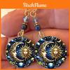 Ethereal Moon And Star Geometric Earrings Handmade For Women Summer Jewelry Accessory