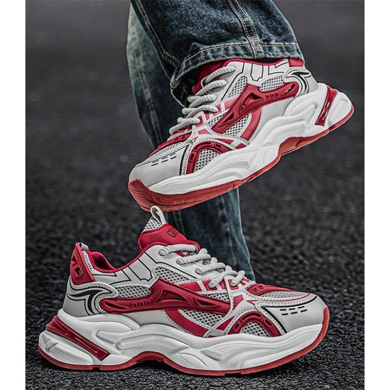 Men's shoes spring and summer breathable ultra-light soft sole non-slip shock absorption student running casual sports shoes