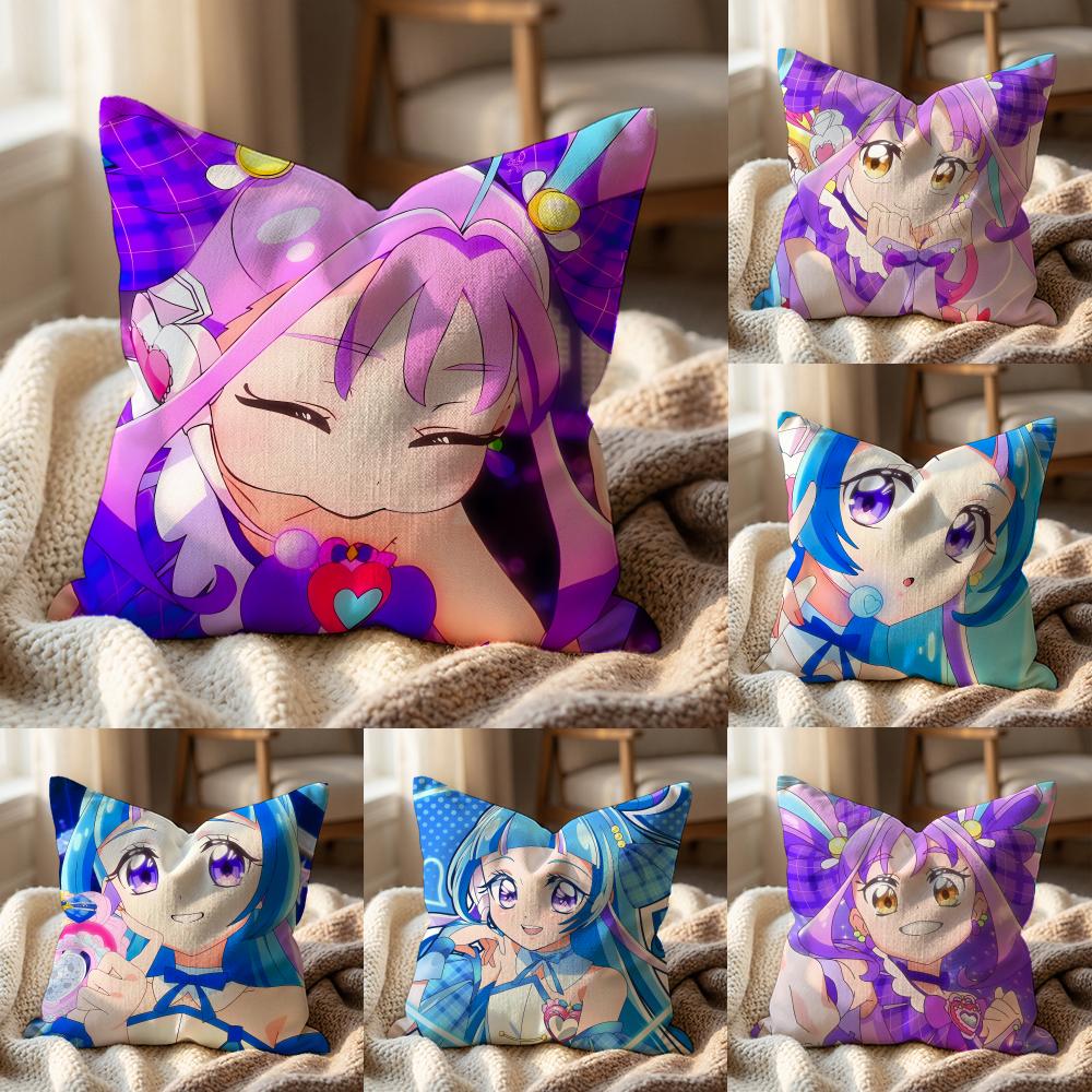 Federa Cuscino Multi-Scena Reversibile, Morbida e Resistente per Uso Quotidiano - You and Idol Pretty Cure