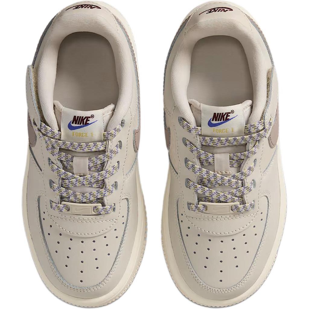 Nike Force 1 Low LV8 EasyOn PS Light Orewood Brown Burgundy Crush Kids Sneakers Grey Comet-Blue Malt IH4496-100