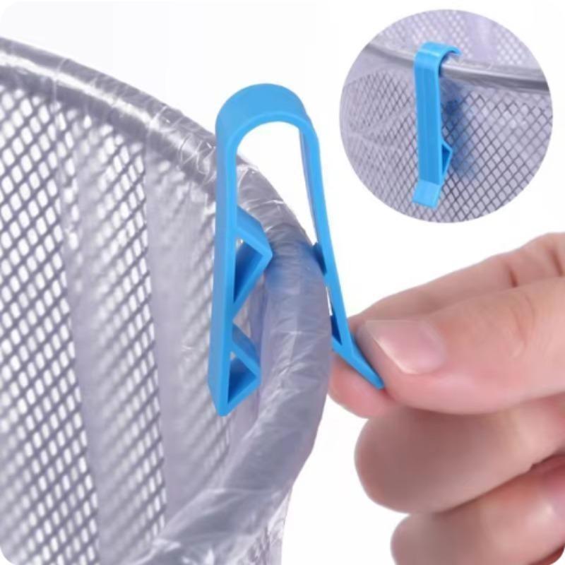 10PCS innovative trash can clips - safe and non slip trash bag holder, stylish divider side clips, convenient for home use