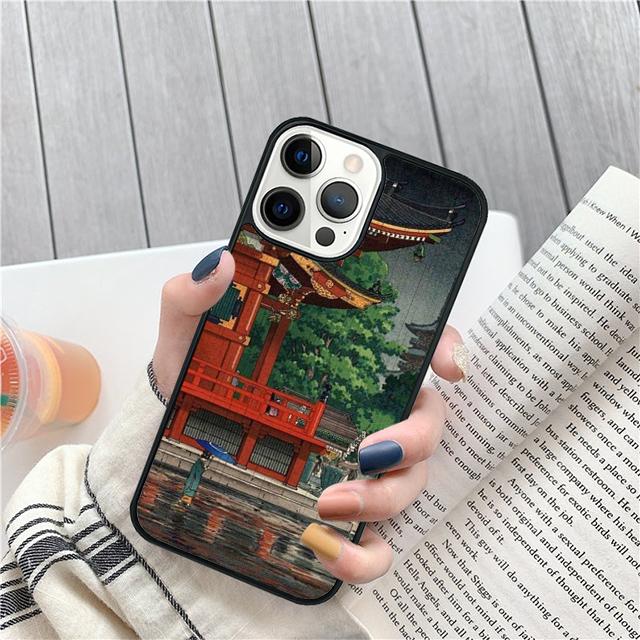 Ukiyo e Japanese Art Coque Shell For iPhone 17 Air 15 16e 14 13 12 Pro Max 11 Pro Max Plus Phone Case Cover