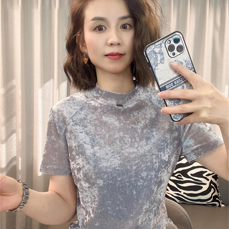 2024 Summer Plus Size Women's Casual Slimming Short Sleeve Top
