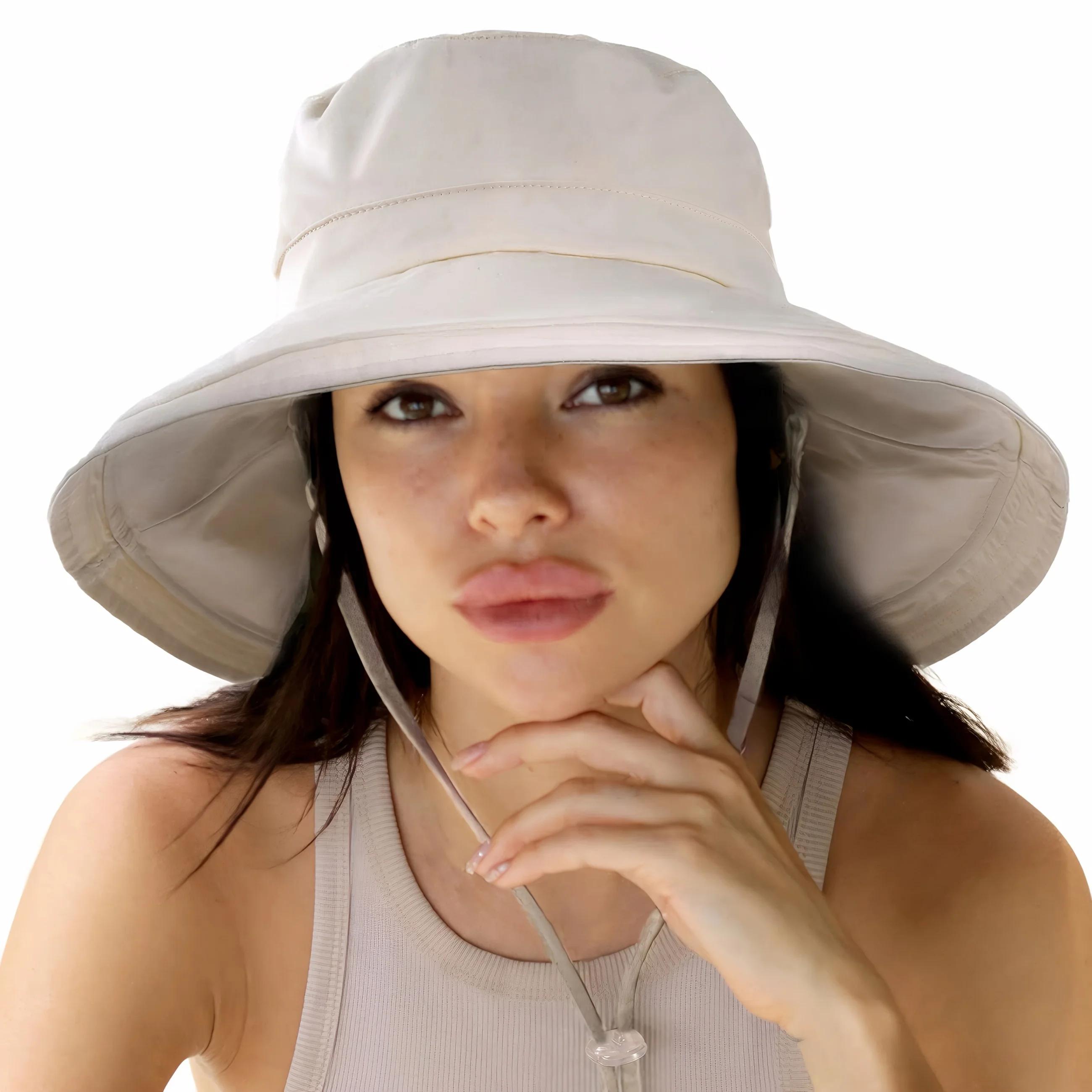 Unisex Foldable Sun Protection Hat Large Brim Waterproof Quick Dry Outdoor Fishing Travel Fisherman Cap