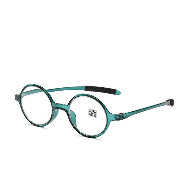 High-Definition Resin Lens Presbyopic Eyewear New Round Reading Glasses Multi-Color Circular Soft Pc Frame Hyperopia Glasses