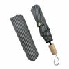INS Striped Folding Umbrella Sun Rain Dual-Use Hand Operated Parasol  Beach Use