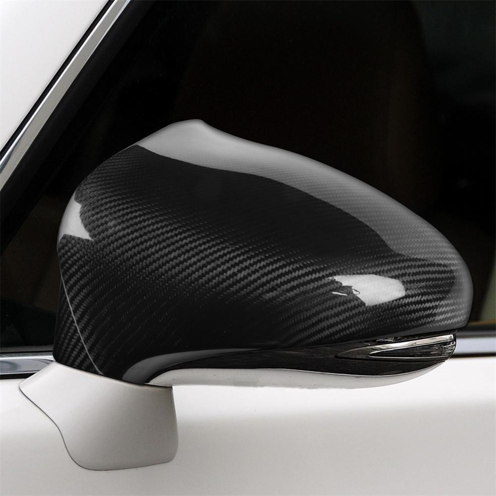Carbon Fiber Add-On Side Mirror Cover Caps For Lexus IS200/250/300/350 2014-2020