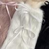 Mašlička Uzel Návleky na nohy Zesílená Imitace králičí kožešiny Dámské Legíny Boty Obal Lolita Punk Harajuku Party doplňky