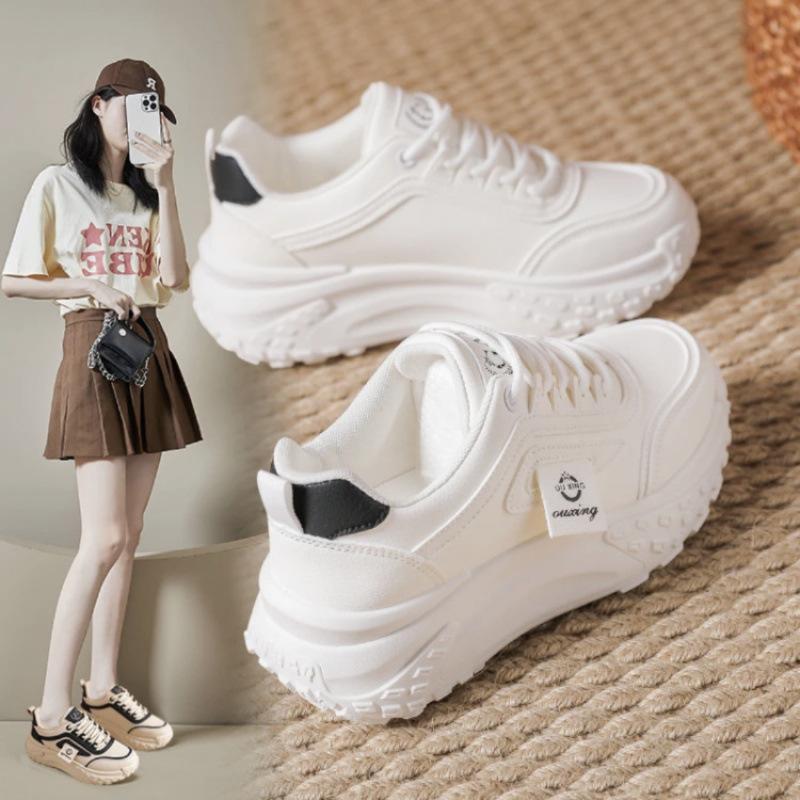 Fashion design muffin thick sole heightening old shoes ins Hong Kong style niche casual shoes children's spring high value