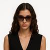 Chanel Simple Casual Fashion Acetate Frame Square Sunglasses Women's Brown