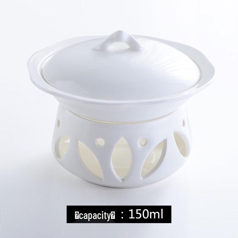 Personal Ceramic Stew Pot with Candle Warmer Set